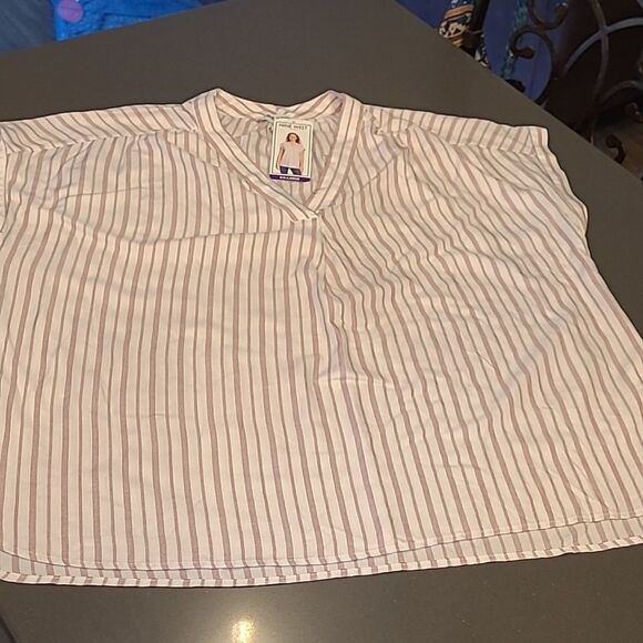 Nine West Woven Popover Blouse - Picture 5 of 12